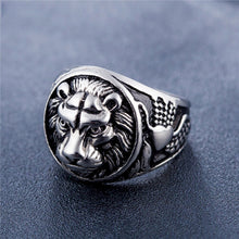 Charger l&#39;image dans la galerie, Bague Tête de Lion&lt;br&gt; Dominant (acier)