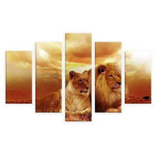 Charger l&#39;image dans la galerie, Tableau lion lion et lionne