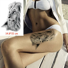 Charger l&#39;image dans la galerie, Tatouage Tête de Lion&lt;br&gt; cuisse