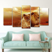 Charger l&#39;image dans la galerie, Tableau lion lion et lionne