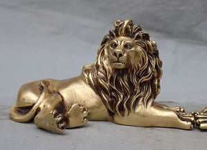 Feng Shui Lion en Laiton