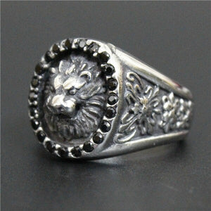 Bague Tête de Lion<br> Animale (acier)