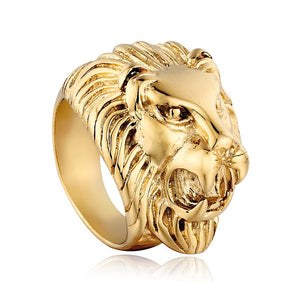 Bague Tête de Lion Biker A (acier)