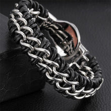 Charger l&#39;image dans la galerie, Bracelet Lion&lt;Br&gt; Titane et Cuir