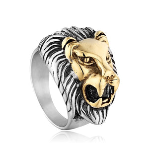 Bague Tête de Lion Biker A (acier)