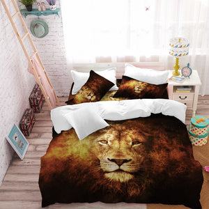 Housse de Couette Lion en Feu