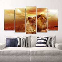 Charger l&#39;image dans la galerie, Tableau lion lion et lionne