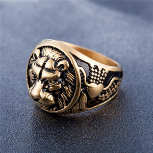 Bague Tête de Lion<br> Dominant (acier)