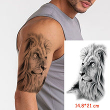 Charger l&#39;image dans la galerie, Tatouage Tête de Lion&lt;br&gt; cuisse